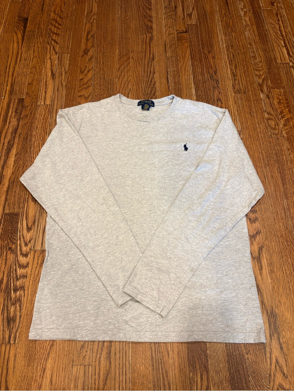 Polo Ralph Lauren Heather Gray Long Sleeve T-Shirt Crewneck Classic Size XL